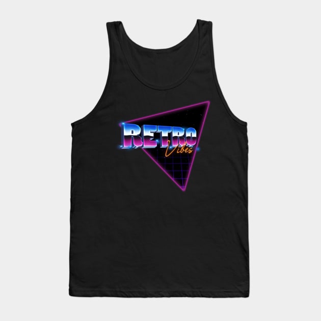 RETRO Vibes - 80's & Neon Tank Top by Lumos19Studio